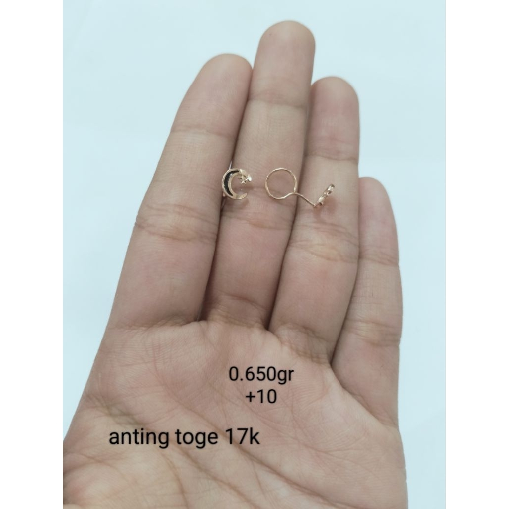 anting emas 17 karat
