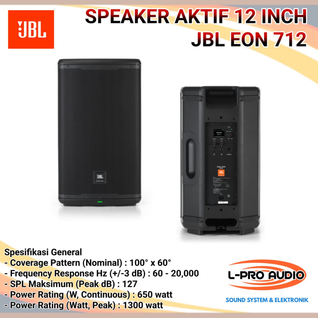 Speaker Aktif JBL EON 712 12-inch Powered PA Speaker original garansi IMS