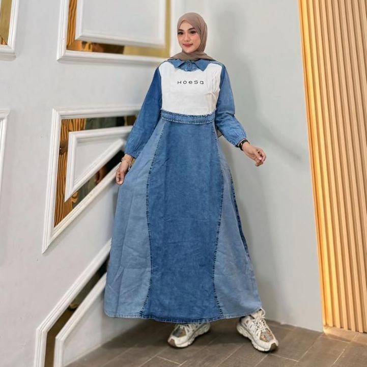 Jessica Gamis Jeans Rompi Fashion Muslim Wanita Kekinian