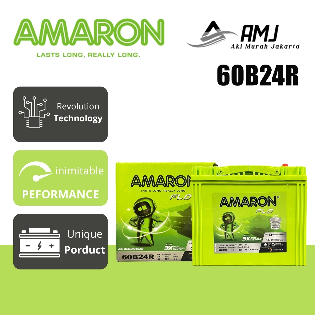 Amaron Hi Life Flo Aki Mobil Toyota Rush NS60 - 45Ah Aki Kering