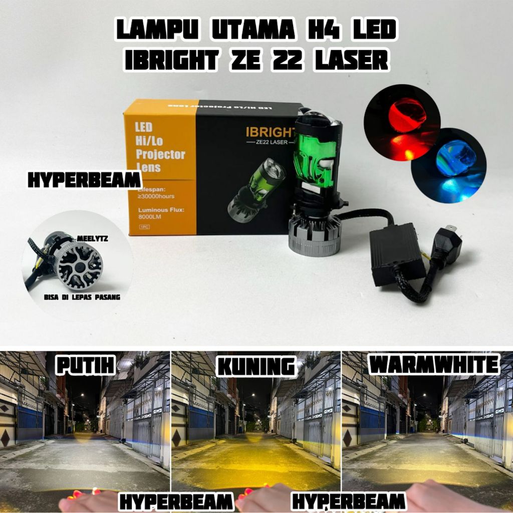 IBRIGHT ZE 22 LASER -  Lampu Utama H4 Led