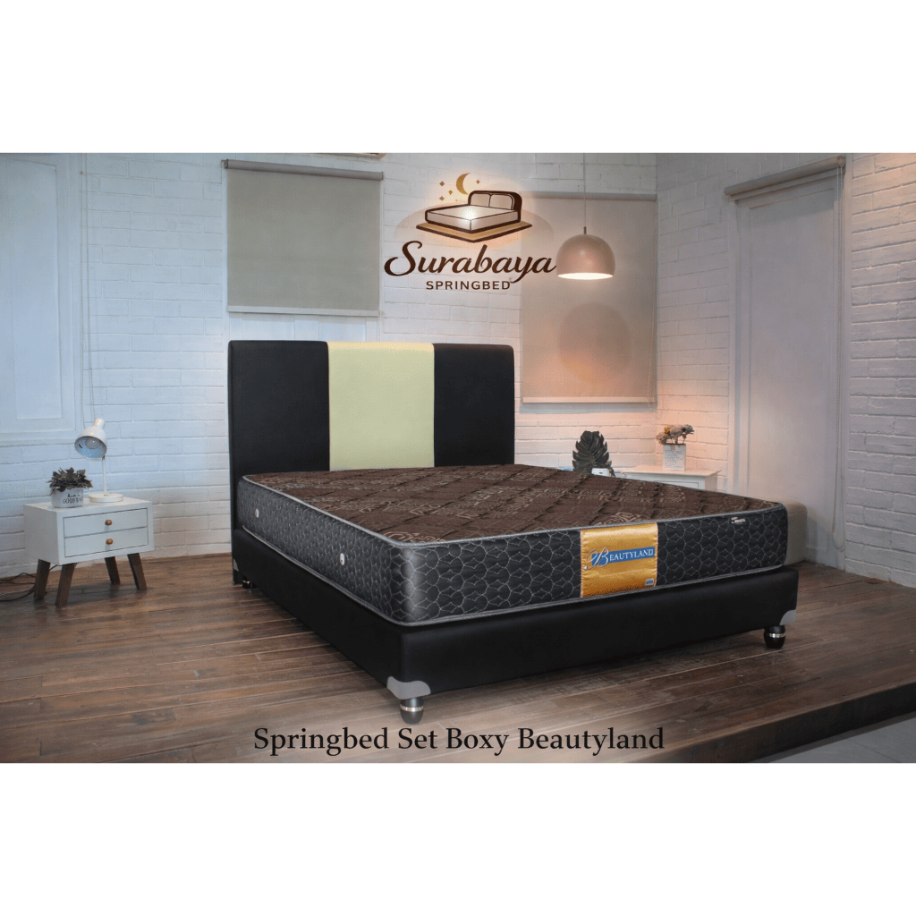 Springbed Set Boxy Beautyland | Paket Lengkap Kasur Tidur | Spring Bed American Pillo | Springbed 90