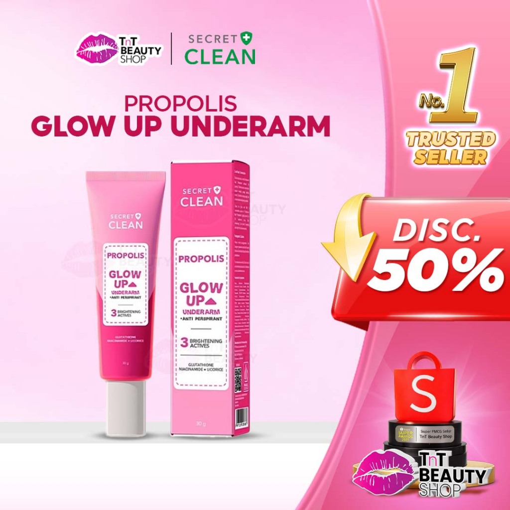 Secret Clean Propolis Glow Up Underarm 30gr Cream Pencerah Selangkangan & Ketiak l TnT Beauty Shop