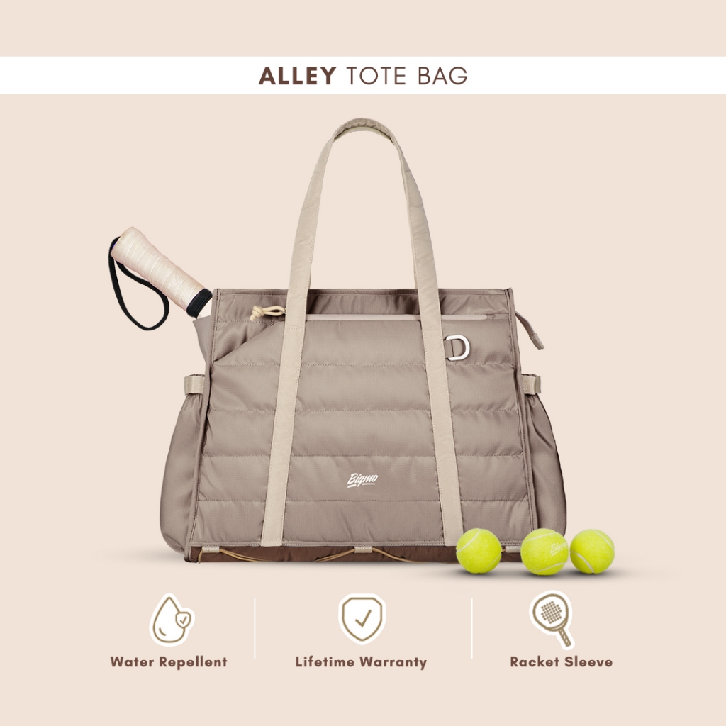 Bigmo Alley Totebag Latte Tas Tenis-Padel (Tas Olahraga) Water-Repellent