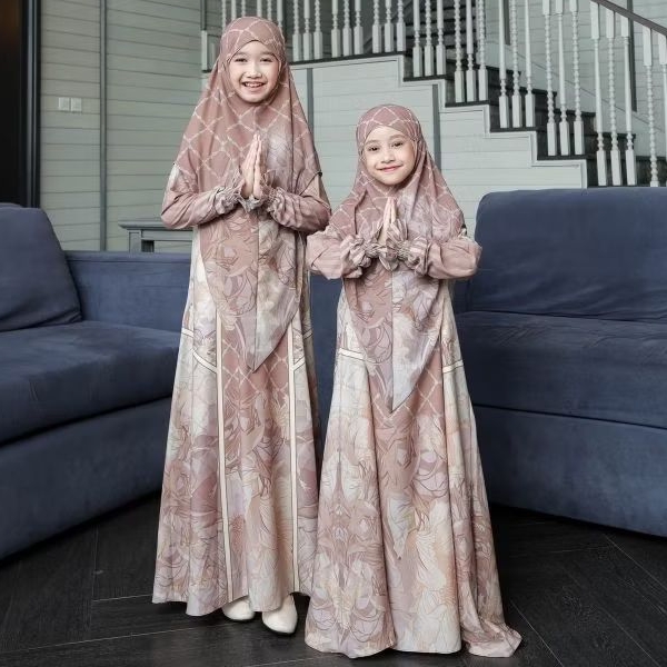 Sarimbit Set Family Gamis Haliza Adreena 11 by Haliza Style Haliza Syar'i Gamis lebaran Gamis Idul F