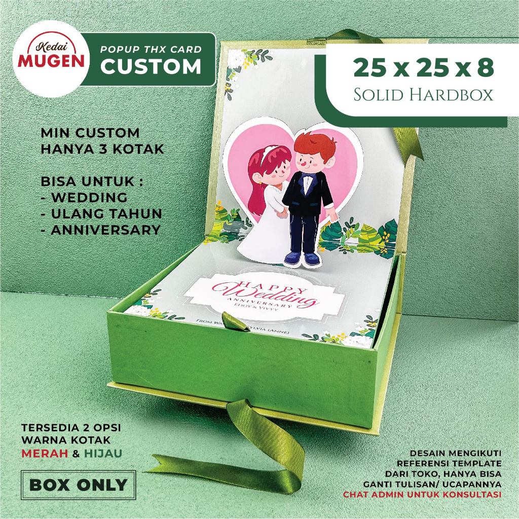 Gift Box Hampers Custom/ Kotak Kado/ Box Kue Kering Cookies Kedai Mugen