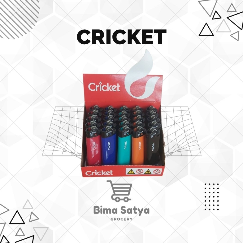 Korek Api Cricket / Lighter Cricket Basic 100% Original Harga 1 box isi 25 pcs