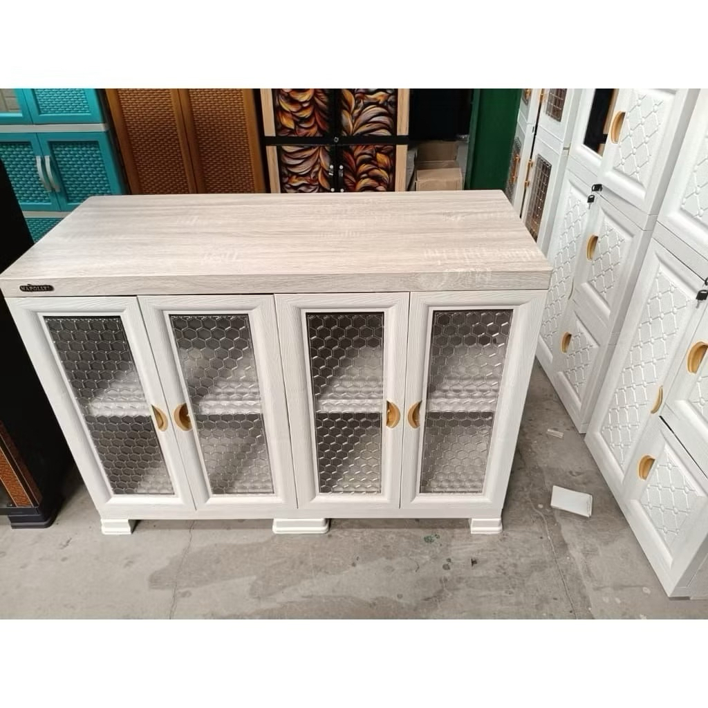 RAK TV BUFFET RAK SERBA GUNA PLASTIK NEW MOTIF LEMARI PLASTIK BUFET RAK TV