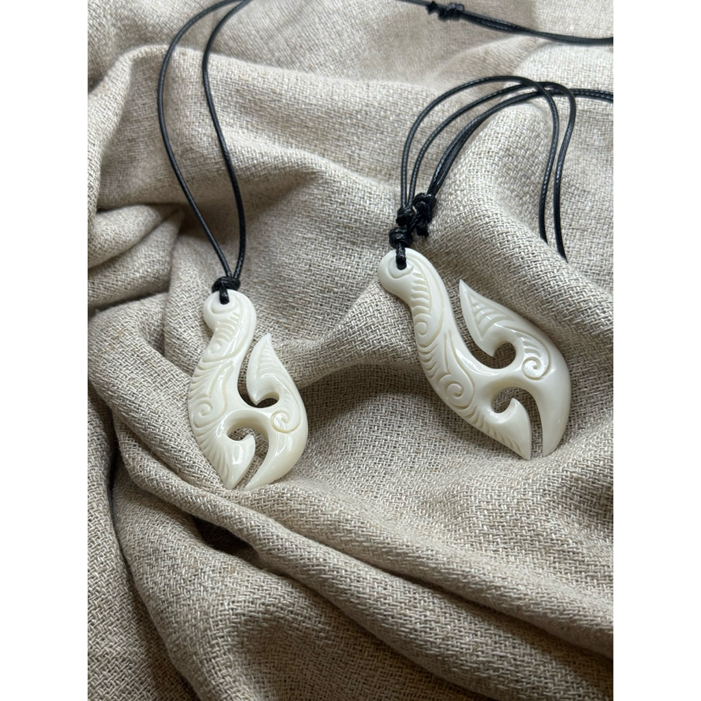 Kalung Tulang Ukir Motif Etnik K20