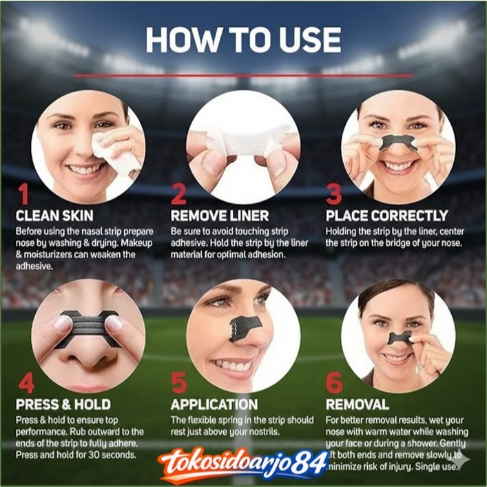 Plester Hidung Anti Ngorok Strip Hidung Tersumbat Bantu Pernapasan
