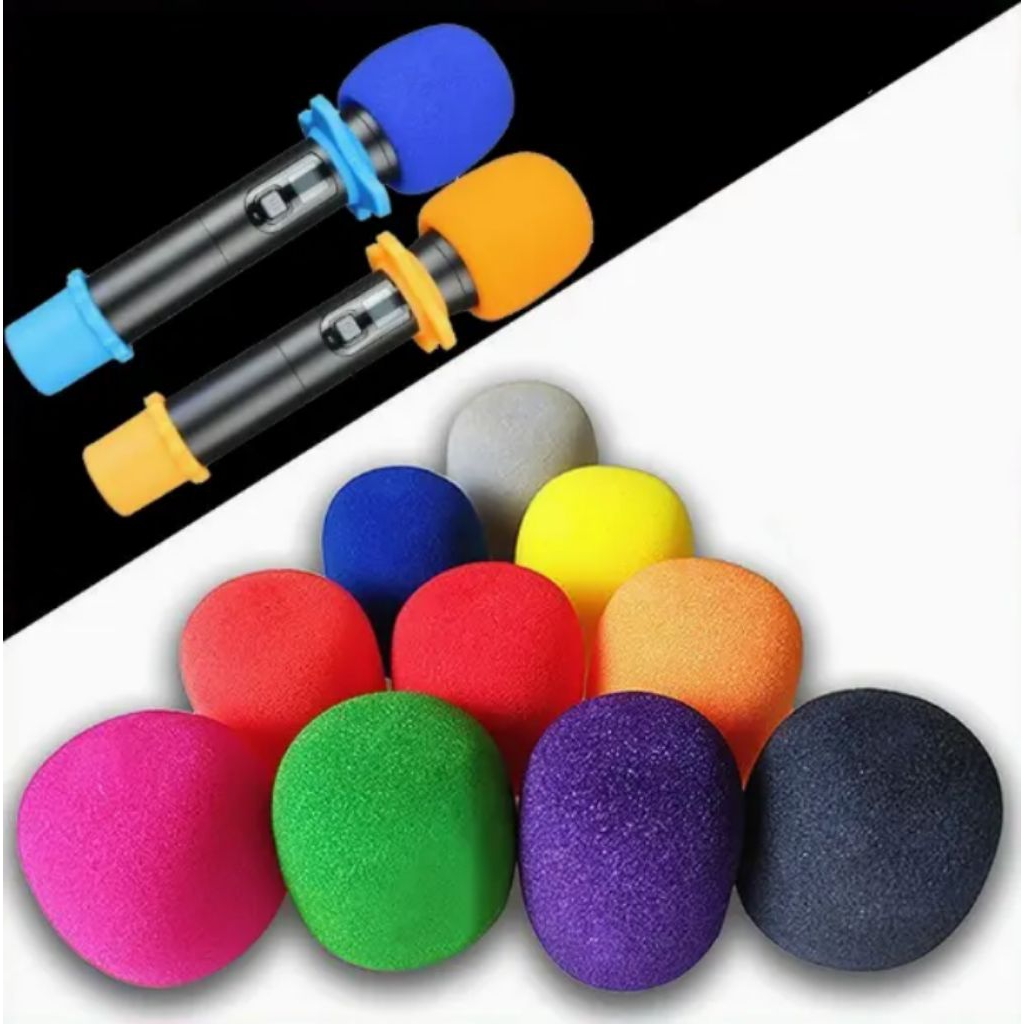 1Set Ring Mic Mikropon Karet Anti Slip Pelindung Microphone Wireless Warna Busa Mic Wireless Untuk S