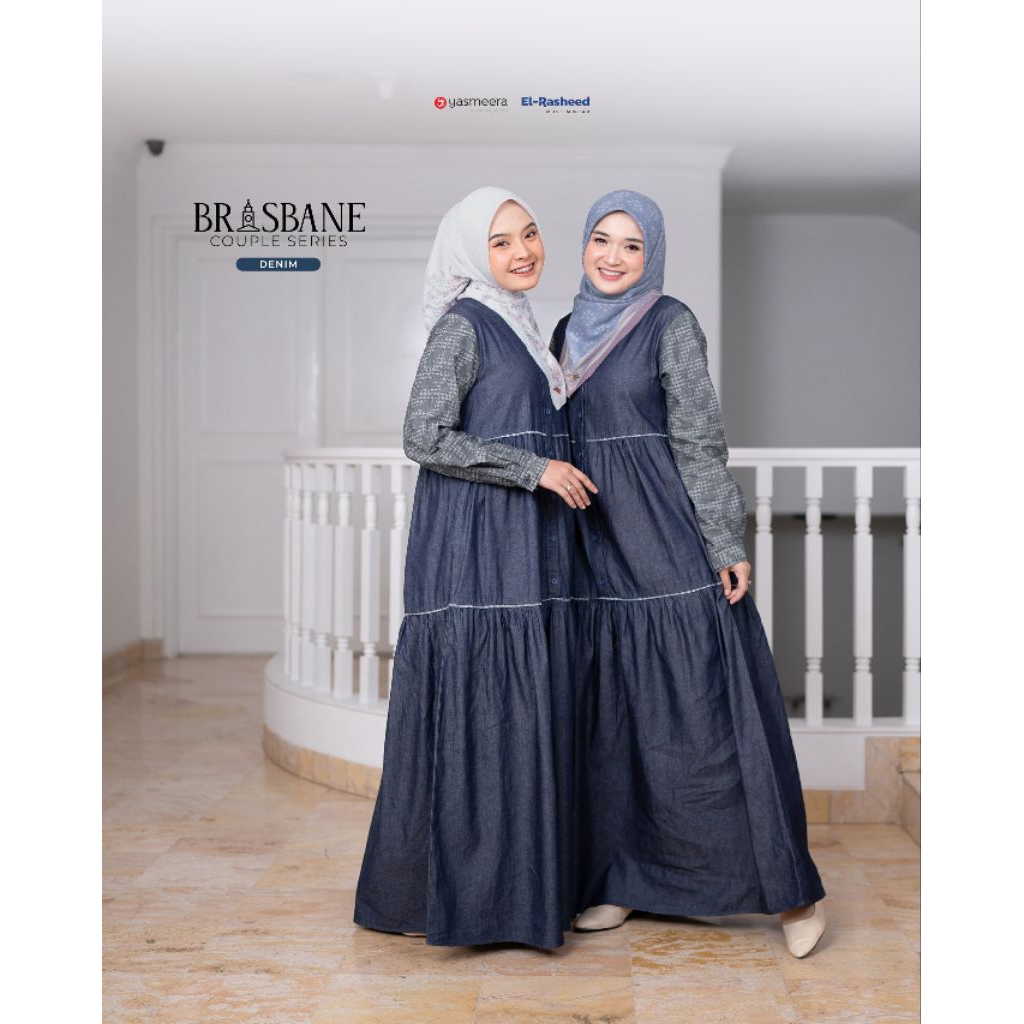Gamis Denim Couple Kemeja Denim by Yasmeera x ElRashed