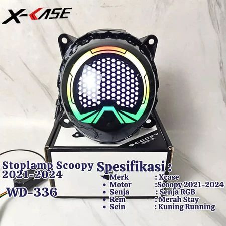 LAMPU STOP SCOOPY 2021-2024 LAZY RGB APK 200+ MODE STOPLAMP LEJI XCASE