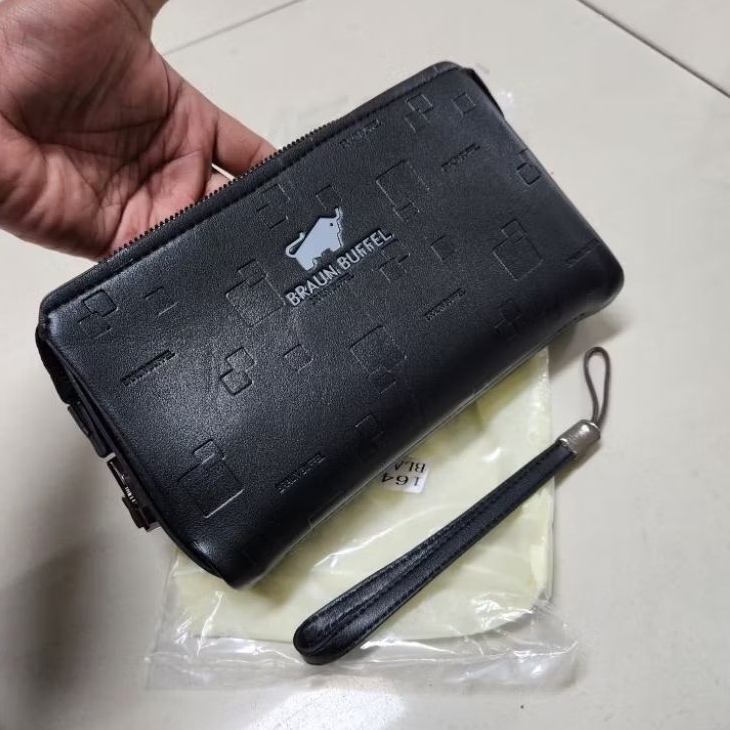 Tas Clutch Tas Tangan Braun Buffel Pria Handbag Leather