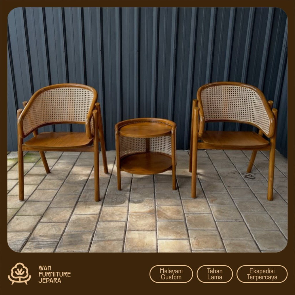 kursi teras minimalis rotan kursi teras kayu jati