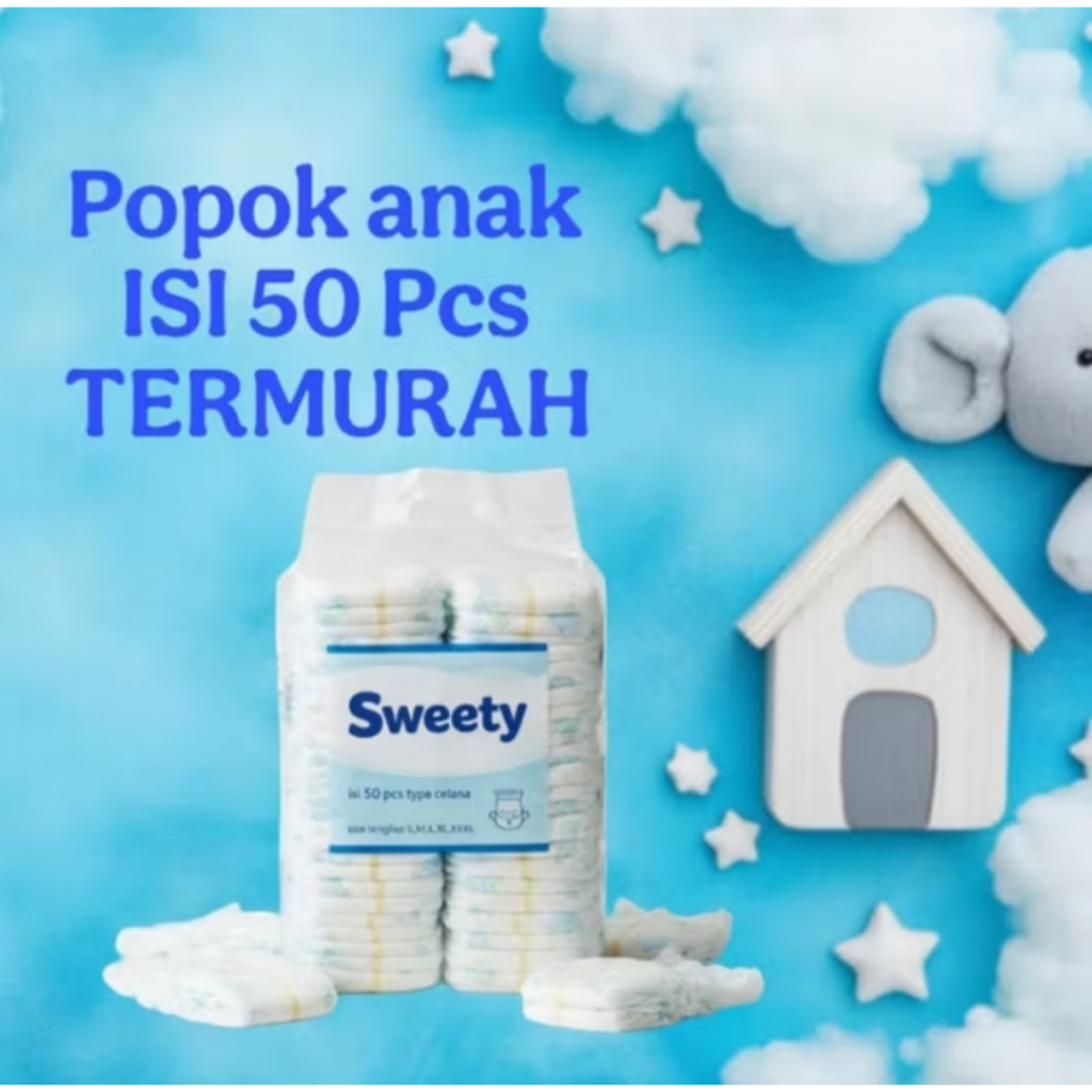 Pampers repack sweety isi 50 lembar UK Nb-s , S, M, L, XL, XXL