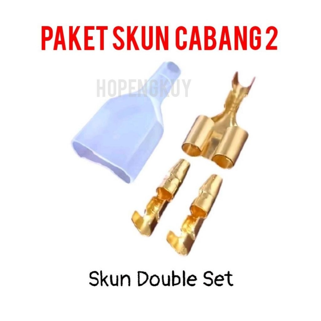 Skun Dobel Sekun Cabang 2 Female Set Cover Skun Dan Skun Bulat Male