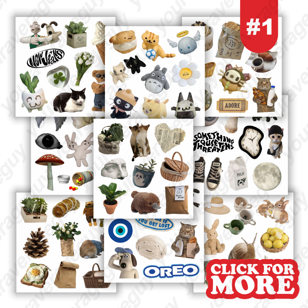 mini sticker sheet aesthetic deco y2k kidcore cute thence weirdcore journal waterproof youraveragegu