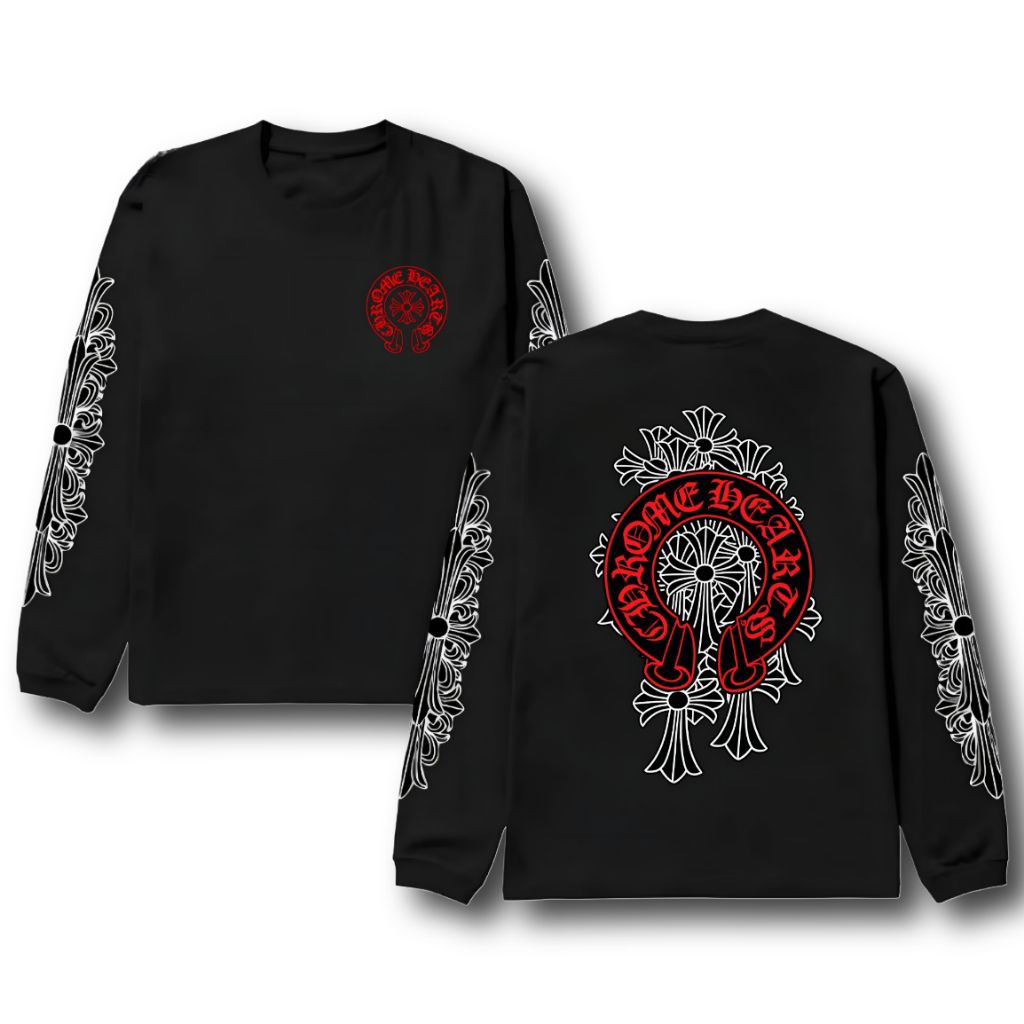 Kaos Panjang Crome Hearts Banyak Pareasinnya /Long sleeve Crome Hearts Unisex