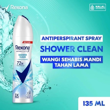 REXONA DEO SPRAY WOMEN SHOWER CLEAN 135ML