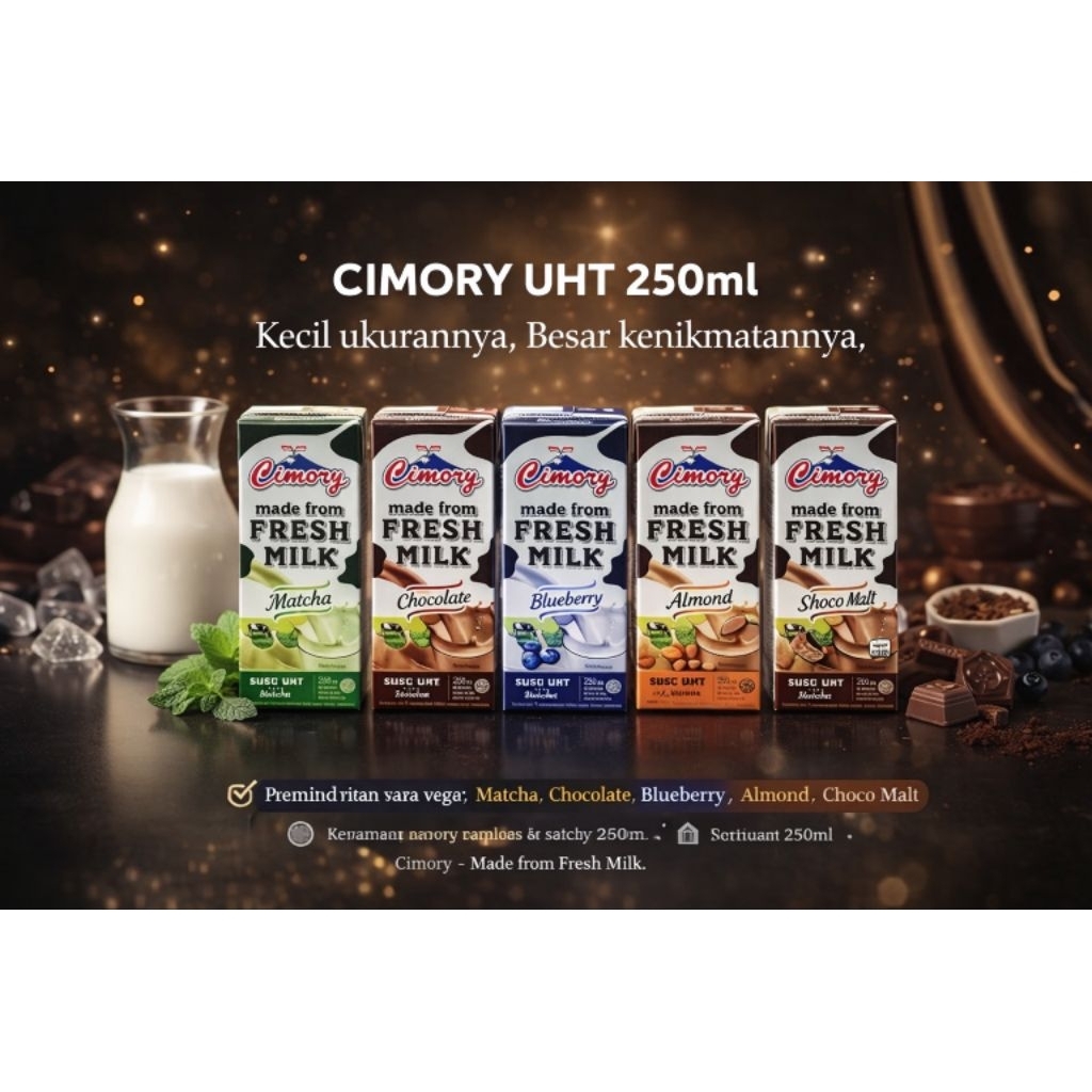 Susu UHT Cimory 250ml - Rasa Marie Regal, Pilihan Cemilan Sehat