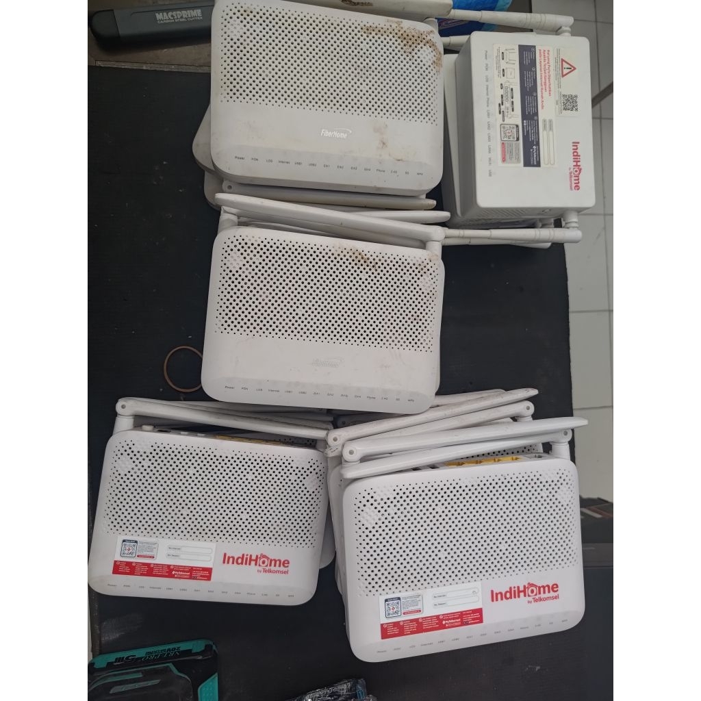ROUTER WIFI FIBERHOME D2 (HG6145D2) PORT BIRU + ADAPTOR, INDIHOME/MY REPUBLIC