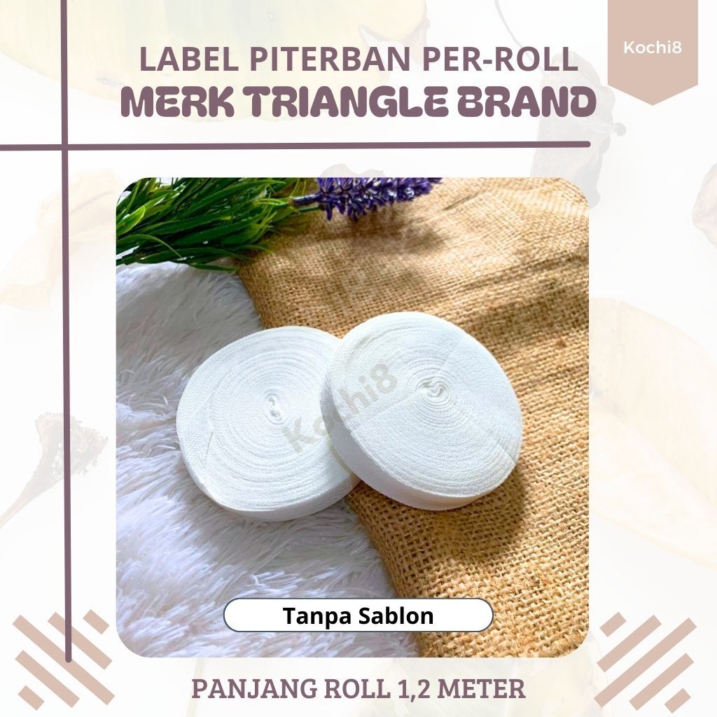 LEBAL PITERBAN POLOS MERK TRIANGLE BRAND HARGA PER-ROLL