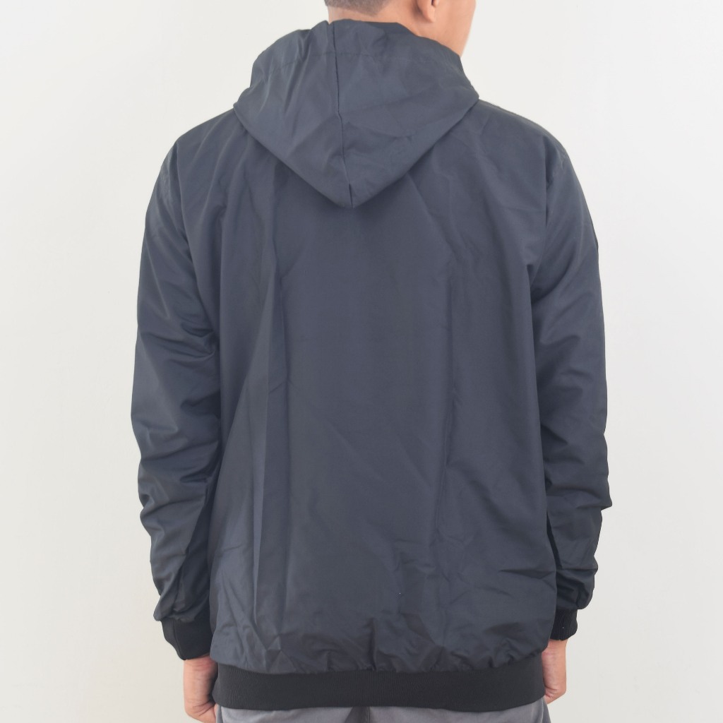 NEW PRODUCT JAKET PARASUT CAGOULE JUMBO HITAM HOODIE S M L XL XXL 3XL 4XL 5XL 6XL PRIA WINDBREAKER