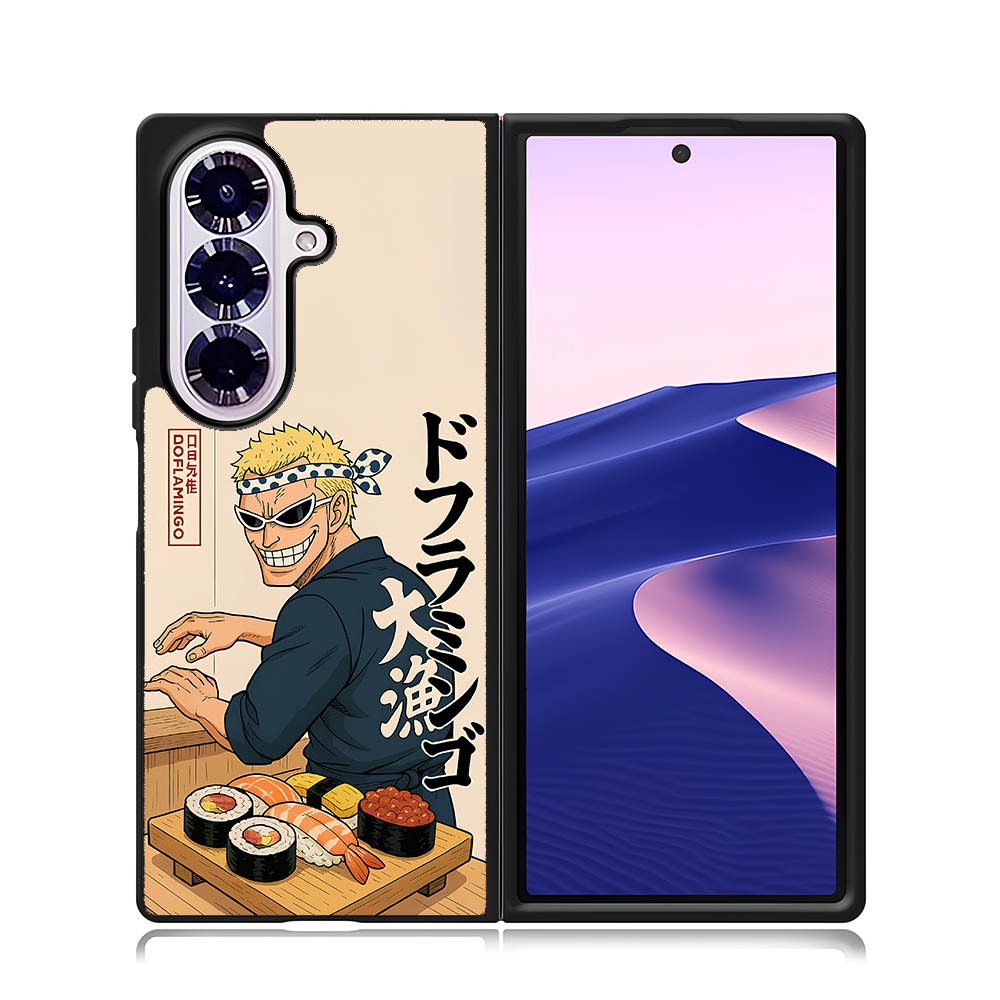 Phone Case Samsung Z Fold 7 6 5 4 3  Sublimation Custom Donquixote Doflamingo sushi Master