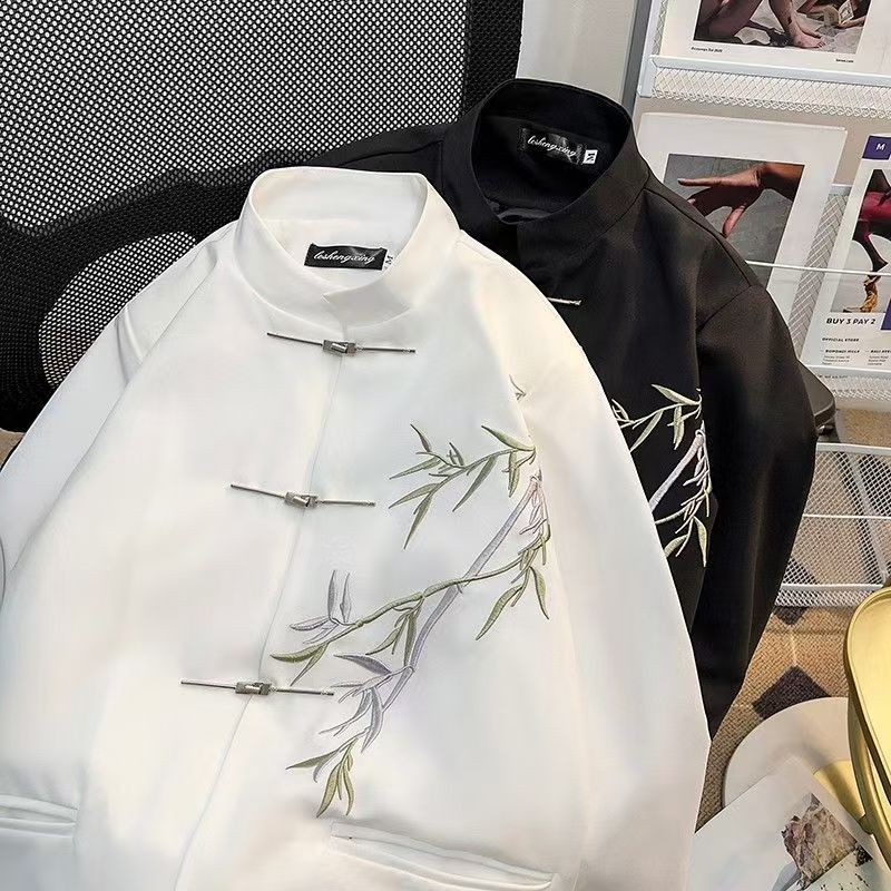 Atasan Pria Gaya China Kancing Simpul Baru/Pakaian Tradisional Tiongkok/Hanfu