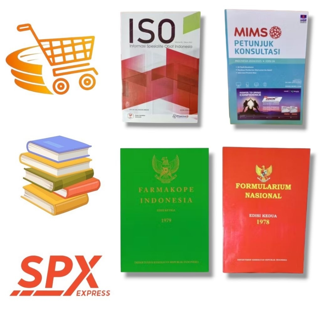 Buku Paket Farmasi : ISO VOLUME 53 TAHUN 2021 , MIMS PETUNJUK KONSULTASI, FARMAKOPE EDISI 3, FORMULA