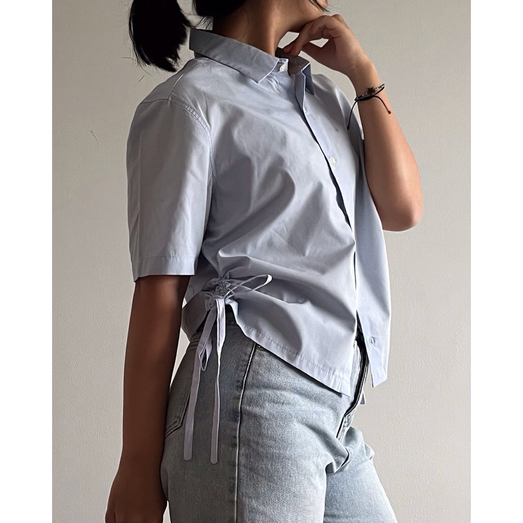 SPAO Boxy Blue Shirt