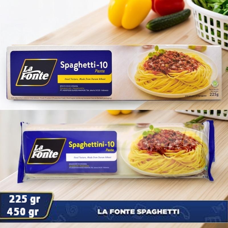 LA FONTE Spaghetti Spageti Sphagetti 225 gr dan la fonte 450 g