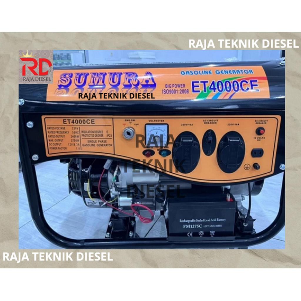 Genset Bensin 2700 WATT Generator Electric Starter Sumura ET 4000 CE