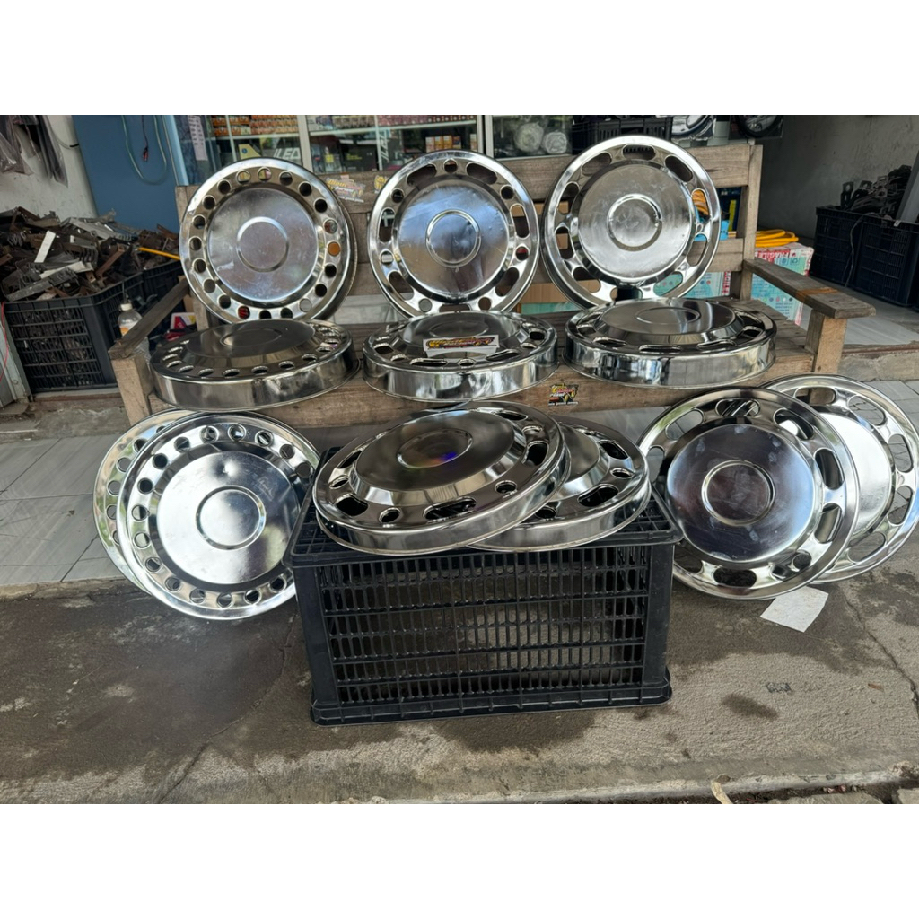 Wildop / Wheeldop Truck Ring 16 dan 15 Adiputro Chrom/Stainless, Sudah Include Pangkon/dudukan