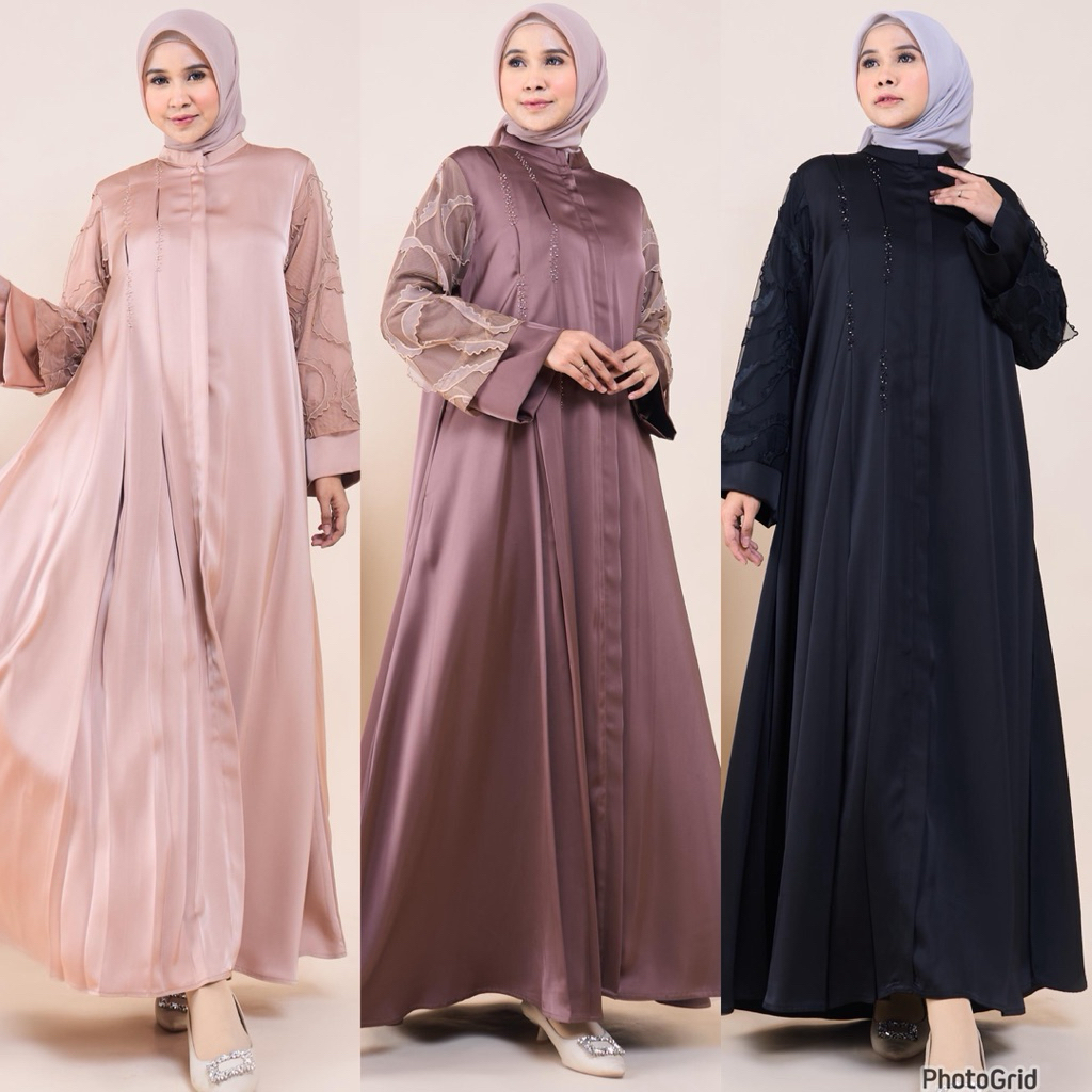 MAUDY DRESS GAMIS PREMIUM BY MAREVI/Gamis std jumbo/gamis koleksi lebaran
