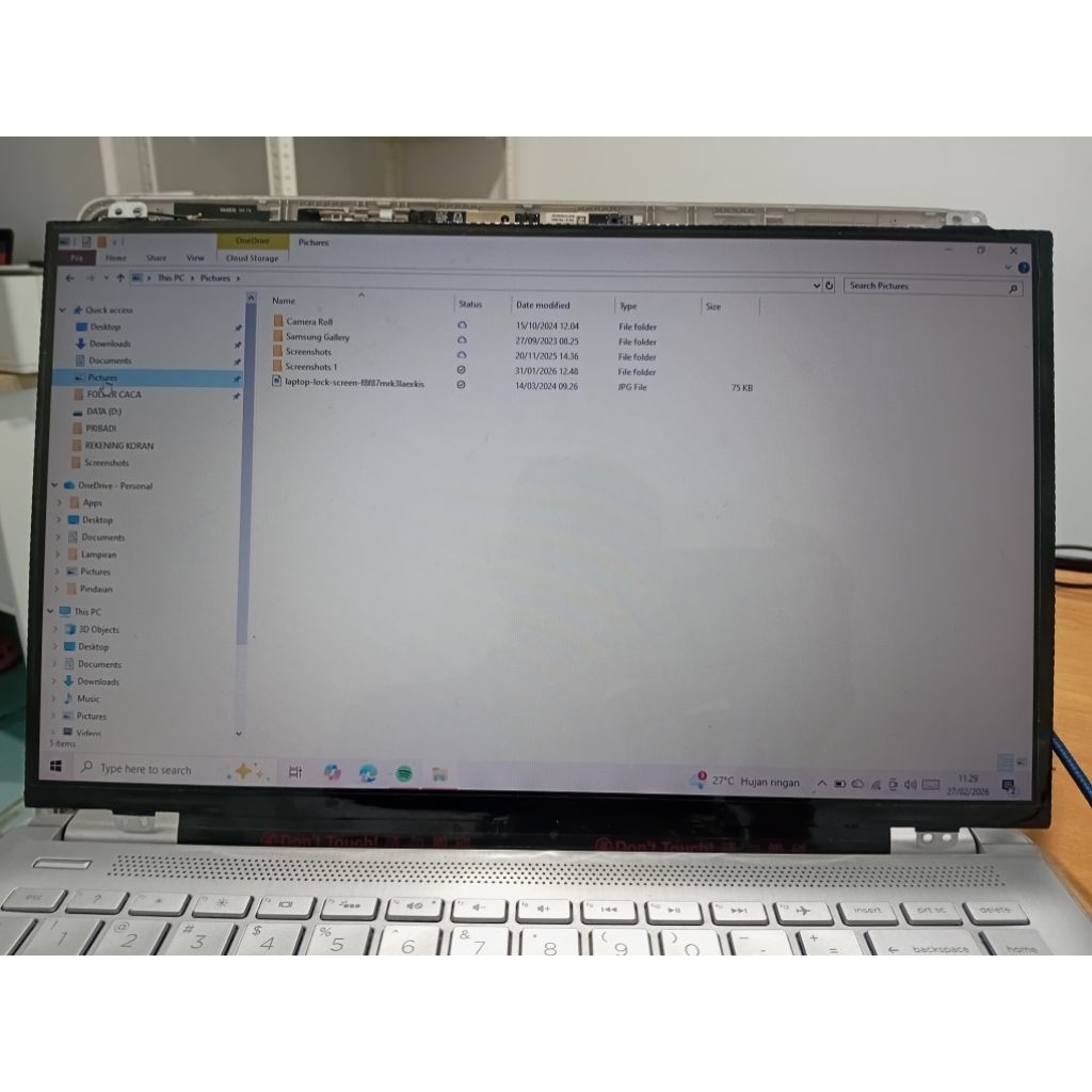 lcd led slim 14 inch 30 pin kuping bekas laptop asus kodeB140XTN02