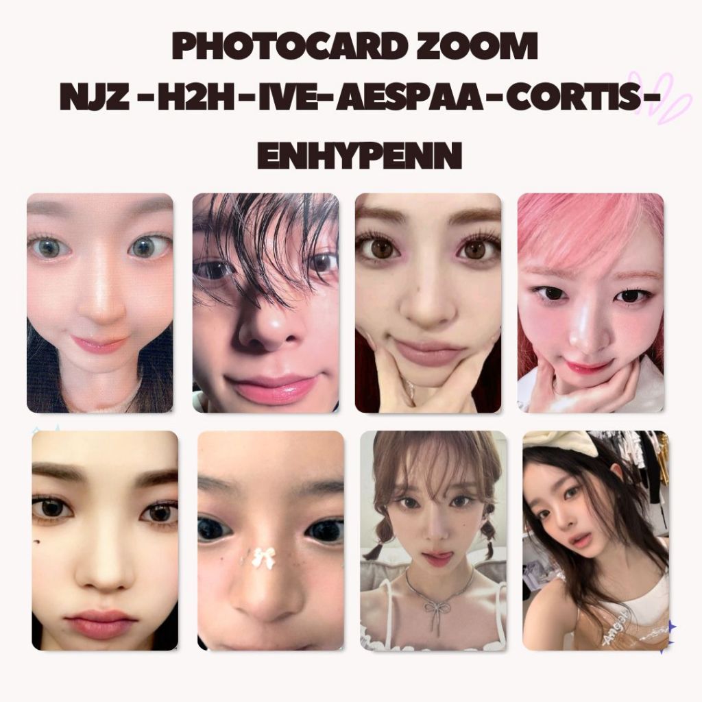 Photocard Zoom Hanni egg Winmel Enhypenn IVE Nmixx Karina H2H zoom Hanni pita potocard Premium lomo 