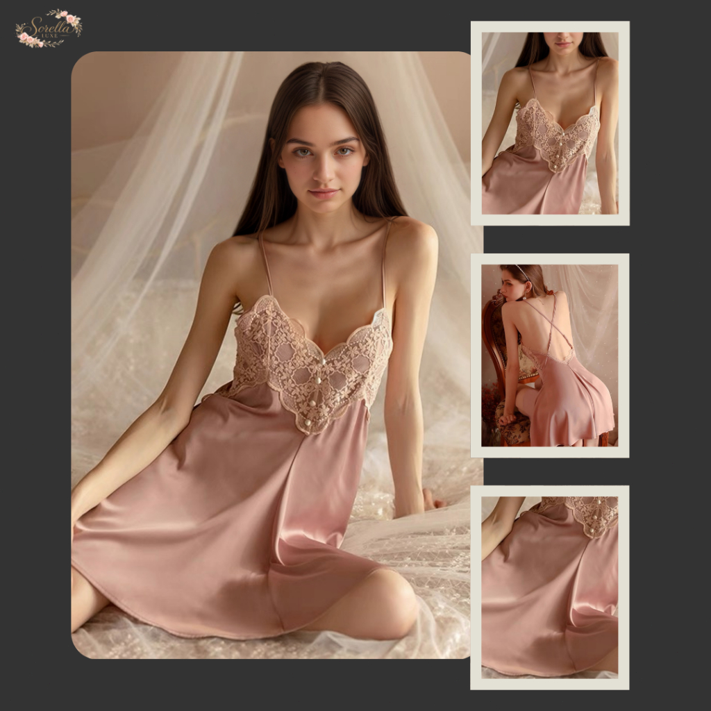 [Bisa COD] Satin Premium Wanita – Lingerie Daily Style