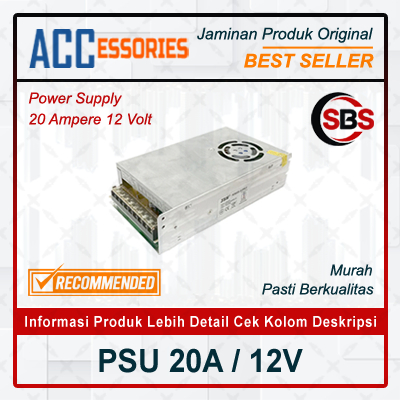 POWER SUPPLY CCTV 20 AMPERE / 12 VOLT