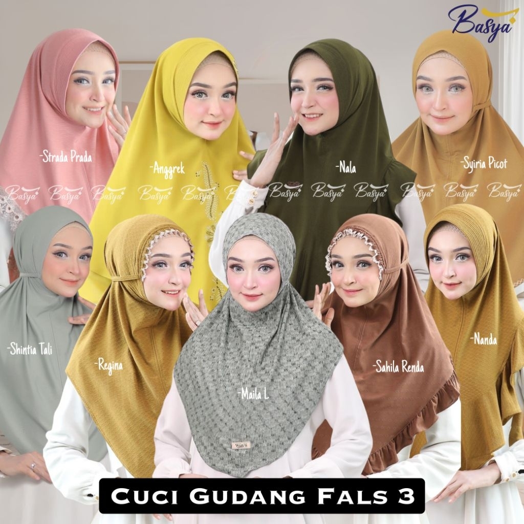 CUCI GUDANG FALS 3 •jilbab instan•kerudung instan•hijab cuci gudang•hijab obral•daily•bergo hamidah•
