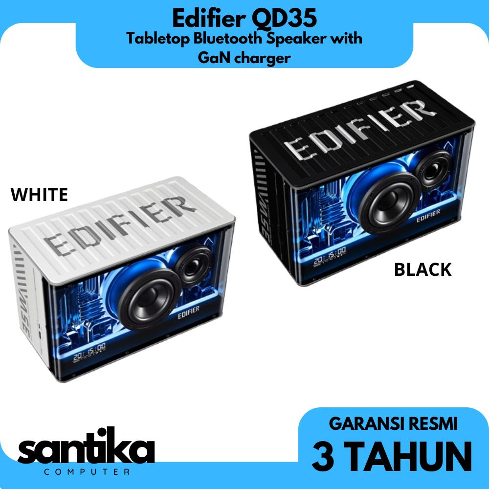 Edifier QD35 Tabletop Bluetooth Speaker with GaN charger - Speakers Active Bluetooth Edifier QD35