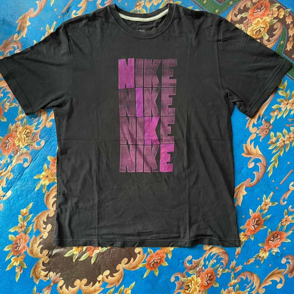 t-shirt nike block logo tee second original