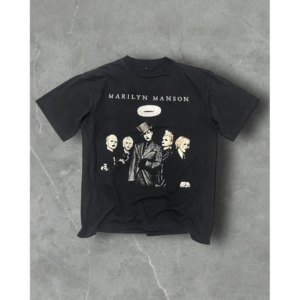Marilyn Manson Bootleg Tee Vintage Black Faded