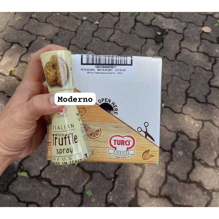 Turci white truffle oil Spray infused 40ml perkarton isi 6 - Turci truffle oil spray 40ml perkarton 