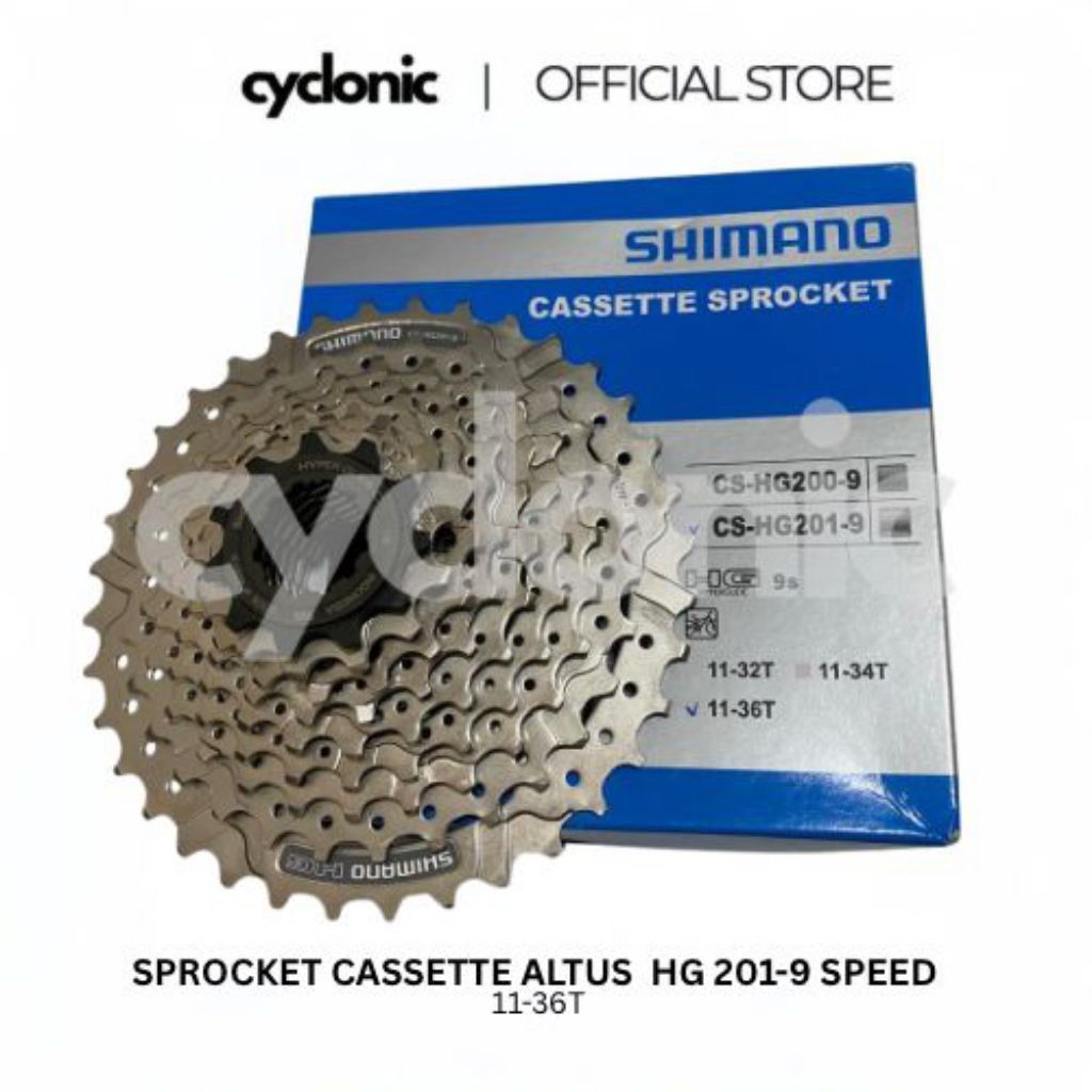 Sprocket Cassette 9 Speed HG 201- 9 Speed 11-36T