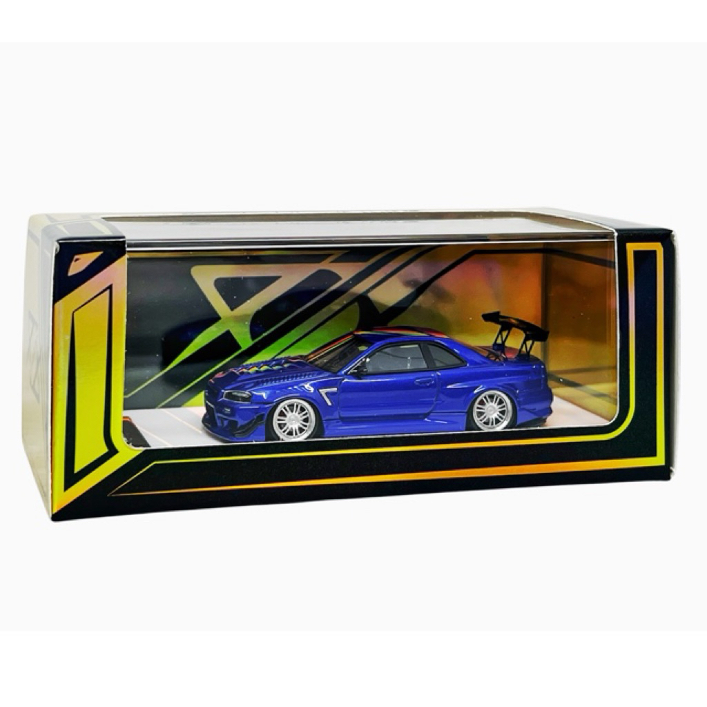 Error404 64 Nissan Skyline GTR R34 Modified Gulf Blue Resin