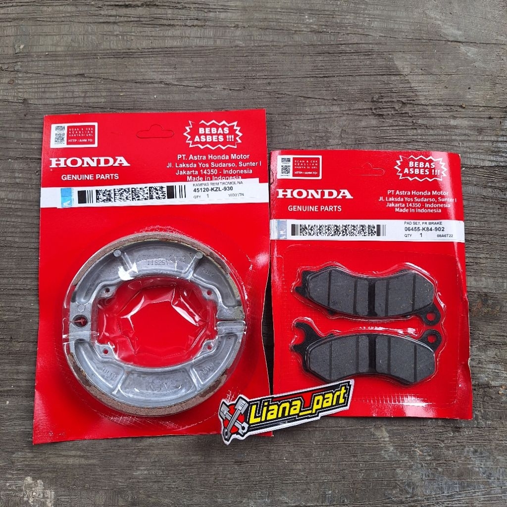 Kampas Rem Depan Belakang Dispad PCX 125 CBU PCX 150 CBU LAMA
