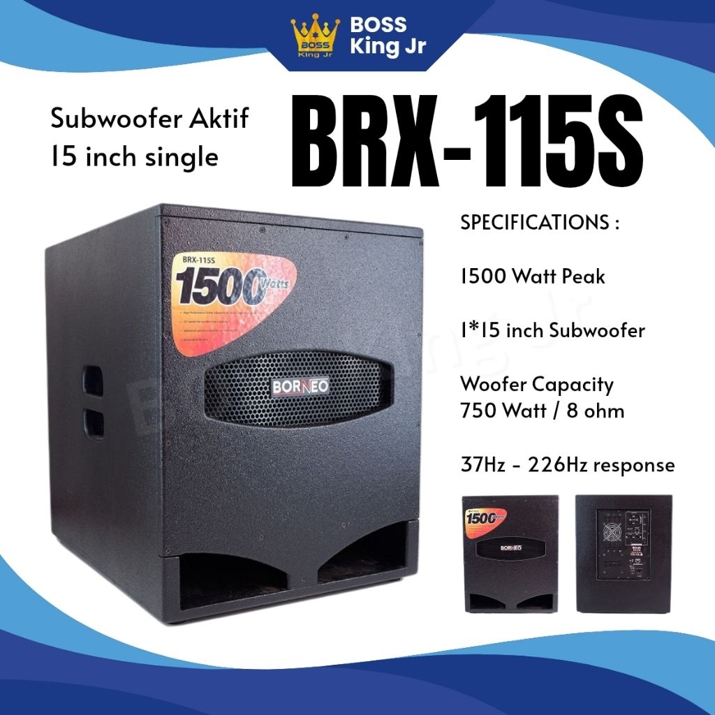 SUBWOOFER AKTIF 15 INCH (SINGLE) - BORNEO BRX-115S
