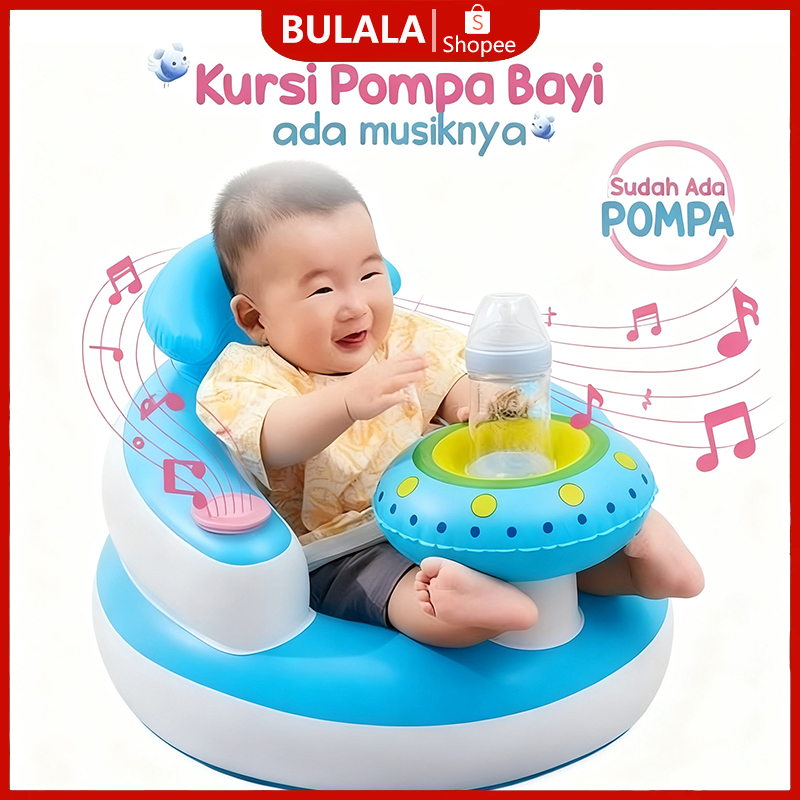 BULALA Sofa Tiup Kursi Pompa Bayi Kursi Duduk Sofa Bayi Model Ada Musik Belajar Duduk Sofa Tiup Untu